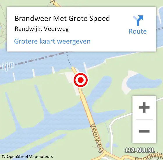 Locatie op kaart van de 112 melding: Brandweer Met Grote Spoed Naar Randwijk, Veerweg op 19 juli 2024 09:54