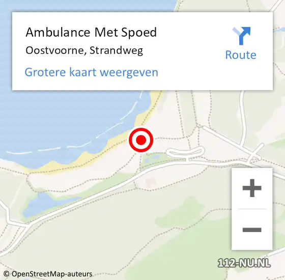 Locatie op kaart van de 112 melding: Ambulance Met Spoed Naar Oostvoorne, Strandweg op 19 juli 2024 13:46