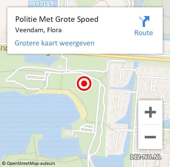 Locatie op kaart van de 112 melding: Politie Met Grote Spoed Naar Veendam, Flora op 19 juli 2024 15:00