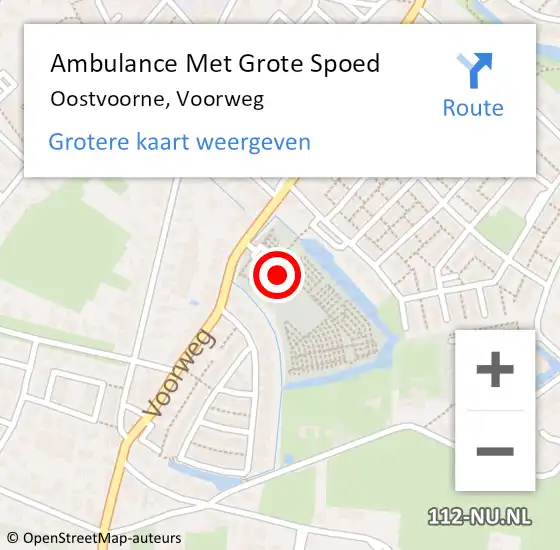 Locatie op kaart van de 112 melding: Ambulance Met Grote Spoed Naar Oostvoorne, Voorweg op 19 juli 2024 17:56