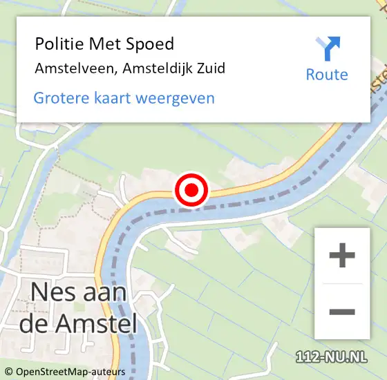 Locatie op kaart van de 112 melding: Politie Met Spoed Naar Amstelveen, Amsteldijk Zuid op 19 juli 2024 19:00