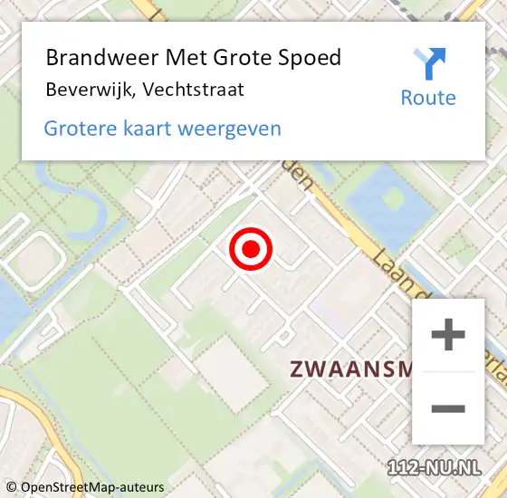 Locatie op kaart van de 112 melding: Brandweer Met Grote Spoed Naar Beverwijk, Vechtstraat op 20 juli 2024 02:25