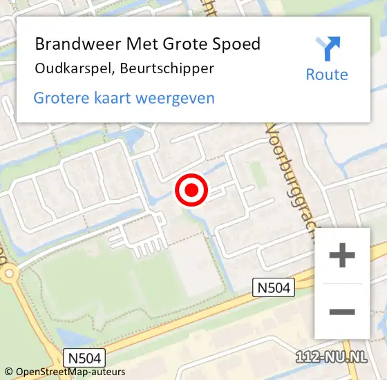 Locatie op kaart van de 112 melding: Brandweer Met Grote Spoed Naar Oudkarspel, Beurtschipper op 20 juli 2024 03:27