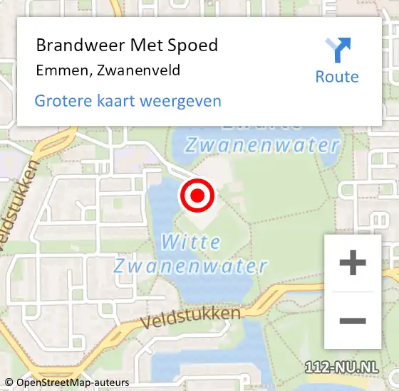 Locatie op kaart van de 112 melding: Brandweer Met Spoed Naar Emmen, Zwanenveld op 20 juli 2024 04:41