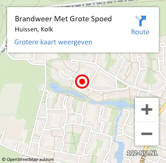 Locatie op kaart van de 112 melding: Brandweer Met Grote Spoed Naar Huissen, Kolk op 20 juli 2024 05:43