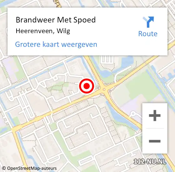 Locatie op kaart van de 112 melding: Brandweer Met Spoed Naar Heerenveen, Wilg op 20 juli 2024 05:56