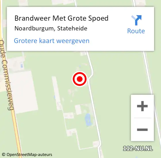 Locatie op kaart van de 112 melding: Brandweer Met Grote Spoed Naar Noardburgum, Stateheide op 20 juli 2024 10:26