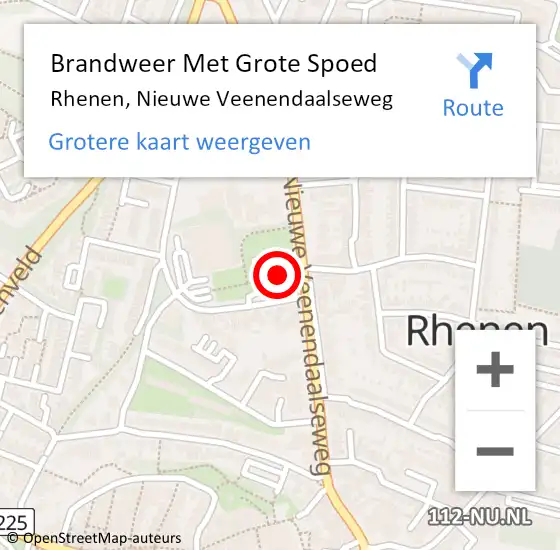 Locatie op kaart van de 112 melding: Brandweer Met Grote Spoed Naar Rhenen, Nieuwe Veenendaalseweg op 20 juli 2024 10:52