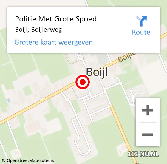 Locatie op kaart van de 112 melding: Politie Met Grote Spoed Naar Boijl, Boijlerweg op 20 juli 2024 11:49