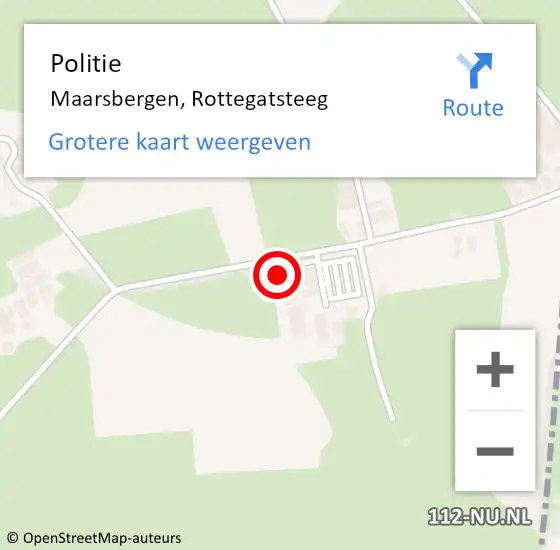 Locatie op kaart van de 112 melding: Politie Maarsbergen, Rottegatsteeg op 20 juli 2024 11:55