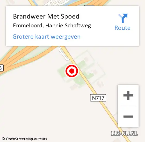 Locatie op kaart van de 112 melding: Brandweer Met Spoed Naar Emmeloord, Hannie Schaftweg op 20 juli 2024 12:53