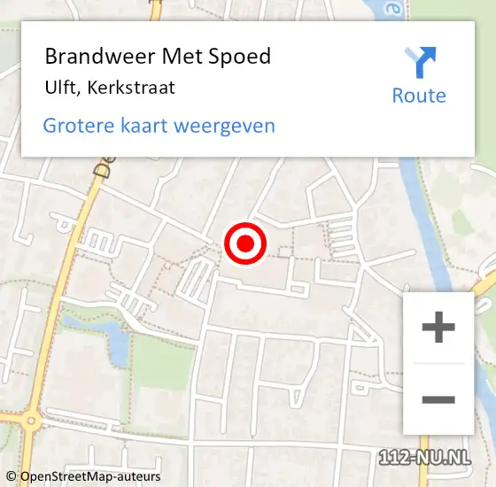 Locatie op kaart van de 112 melding: Brandweer Met Spoed Naar Ulft, Kerkstraat op 20 juli 2024 17:31