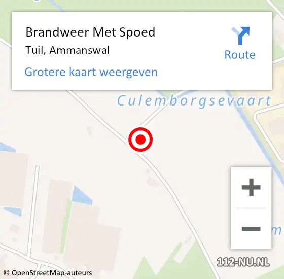 Locatie op kaart van de 112 melding: Brandweer Met Spoed Naar Tuil, Ammanswal op 20 juli 2024 20:11