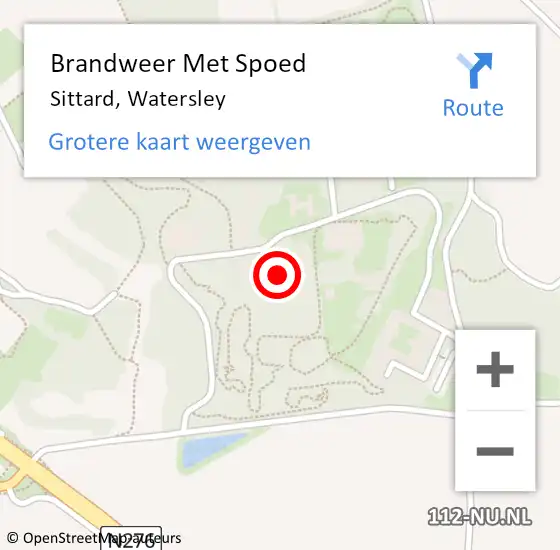 Locatie op kaart van de 112 melding: Brandweer Met Spoed Naar Sittard, Watersley op 20 juli 2024 20:25