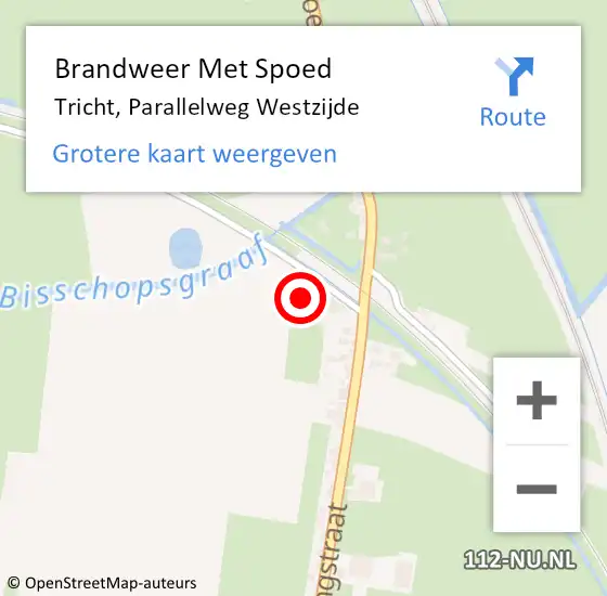 Locatie op kaart van de 112 melding: Brandweer Met Spoed Naar Tricht, Parallelweg Westzijde op 20 juli 2024 21:41