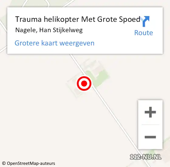 Locatie op kaart van de 112 melding: Trauma helikopter Met Grote Spoed Naar Nagele, Han Stijkelweg op 20 juli 2024 22:35