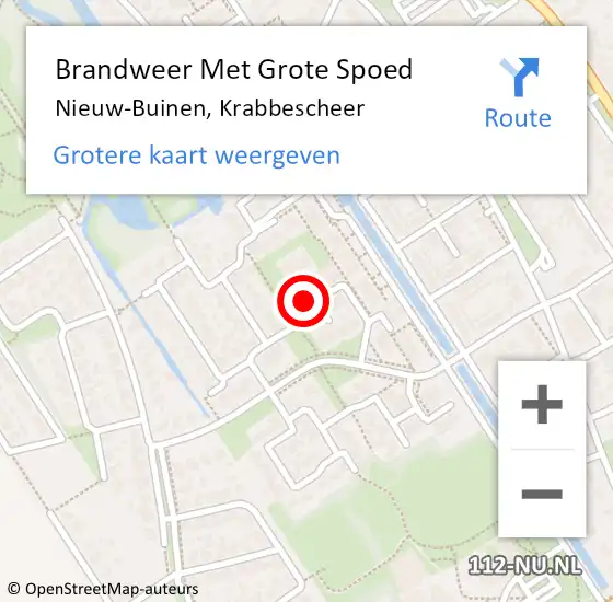 Locatie op kaart van de 112 melding: Brandweer Met Grote Spoed Naar Nieuw-Buinen, Krabbescheer op 21 juli 2024 00:09