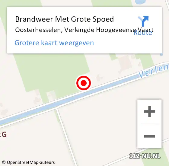 Locatie op kaart van de 112 melding: Brandweer Met Grote Spoed Naar Oosterhesselen, Verlengde Hoogeveense Vaart op 21 juli 2024 02:38