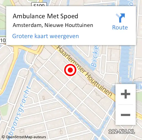 Locatie op kaart van de 112 melding: Ambulance Met Spoed Naar Amsterdam, Nieuwe Houttuinen op 21 juli 2024 05:03