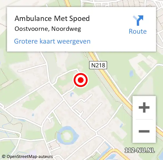 Locatie op kaart van de 112 melding: Ambulance Met Spoed Naar Oostvoorne, Noordweg op 21 juli 2024 07:22