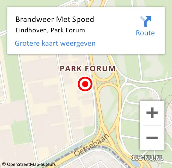 Locatie op kaart van de 112 melding: Brandweer Met Spoed Naar Eindhoven, Park Forum op 21 juli 2024 10:17