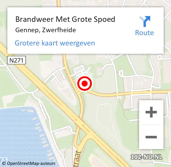 Locatie op kaart van de 112 melding: Brandweer Met Grote Spoed Naar Gennep, Zwerfheide op 21 juli 2024 12:25