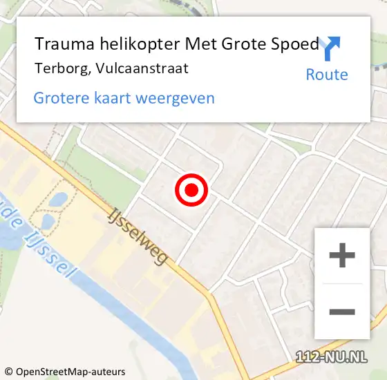Locatie op kaart van de 112 melding: Trauma helikopter Met Grote Spoed Naar Terborg, Vulcaanstraat op 21 juli 2024 12:28