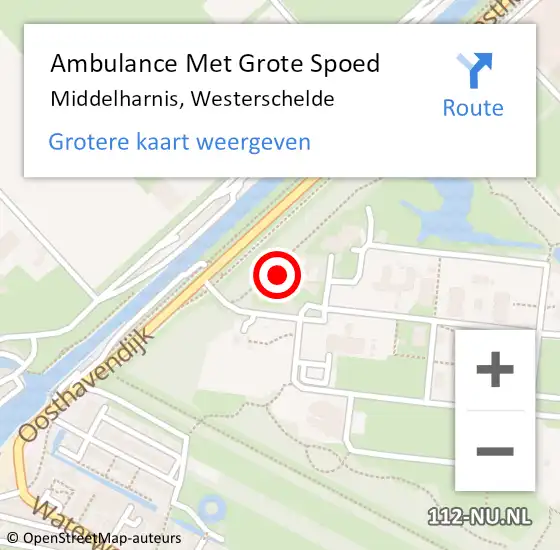 Locatie op kaart van de 112 melding: Ambulance Met Grote Spoed Naar Middelharnis, Westerschelde op 21 juli 2024 14:13