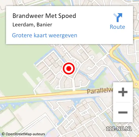 Locatie op kaart van de 112 melding: Brandweer Met Spoed Naar Leerdam, Banier op 21 juli 2024 14:47