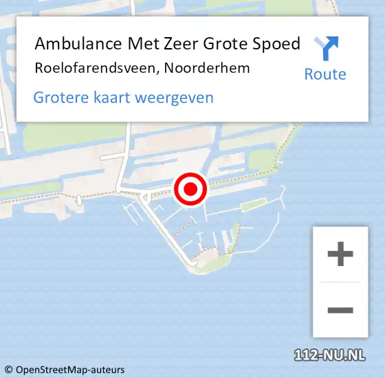 Locatie op kaart van de 112 melding: Ambulance Met Zeer Grote Spoed Naar Roelofarendsveen, Noorderhem op 21 juli 2024 16:30
