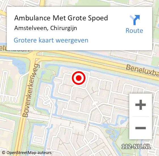 Locatie op kaart van de 112 melding: Ambulance Met Grote Spoed Naar Amstelveen, Chirurgijn op 21 juli 2024 19:20