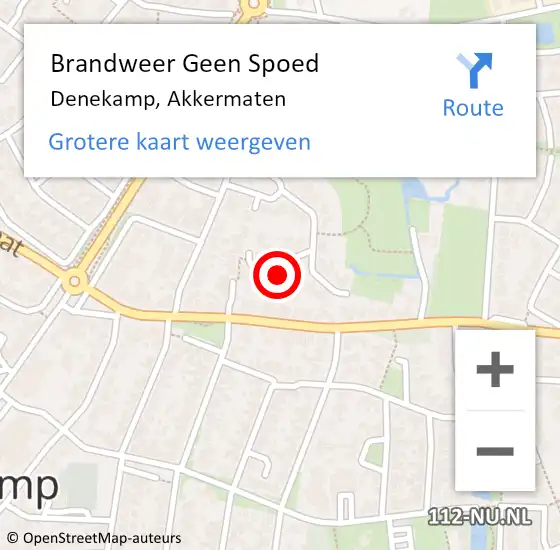 Locatie op kaart van de 112 melding: Brandweer Geen Spoed Naar Denekamp, Akkermaten op 21 juli 2024 20:01