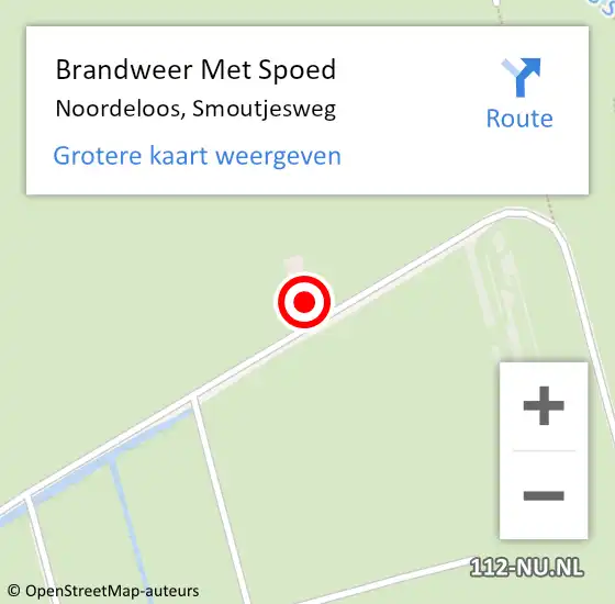 Locatie op kaart van de 112 melding: Brandweer Met Spoed Naar Noordeloos, Smoutjesweg op 21 juli 2024 21:47