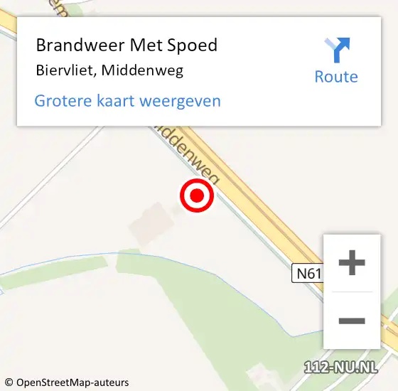 Locatie op kaart van de 112 melding: Brandweer Met Spoed Naar Biervliet, Middenweg op 22 juli 2024 00:29