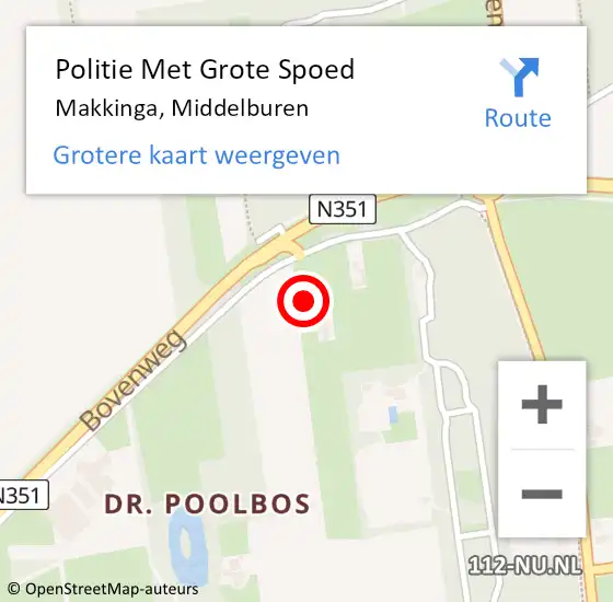 Locatie op kaart van de 112 melding: Politie Met Grote Spoed Naar Makkinga, Middelburen op 22 juli 2024 01:55