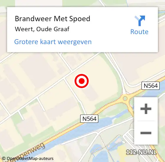 Locatie op kaart van de 112 melding: Brandweer Met Spoed Naar Weert, Oude Graaf op 22 juli 2024 03:32