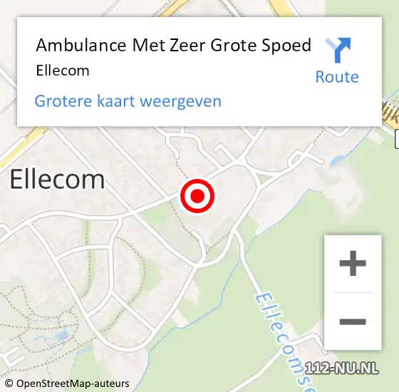 Locatie op kaart van de 112 melding: Ambulance Met Zeer Grote Spoed Naar Ellecom op 22 juli 2024 04:13