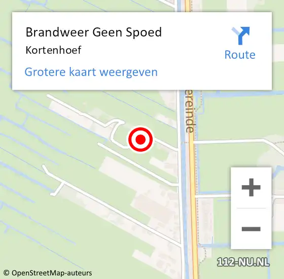 Locatie op kaart van de 112 melding: Brandweer Geen Spoed Naar Kortenhoef op 22 juli 2024 06:51