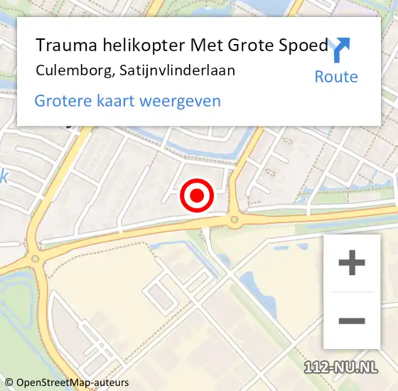 Locatie op kaart van de 112 melding: Trauma helikopter Met Grote Spoed Naar Culemborg, Satijnvlinderlaan op 22 juli 2024 08:00