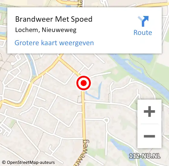 Locatie op kaart van de 112 melding: Brandweer Met Spoed Naar Lochem, Nieuweweg op 22 juli 2024 08:43