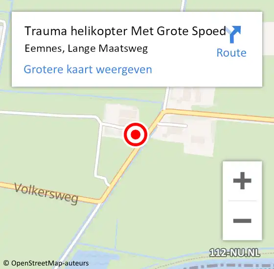 Locatie op kaart van de 112 melding: Trauma helikopter Met Grote Spoed Naar Eemnes, Lange Maatsweg op 22 juli 2024 11:01