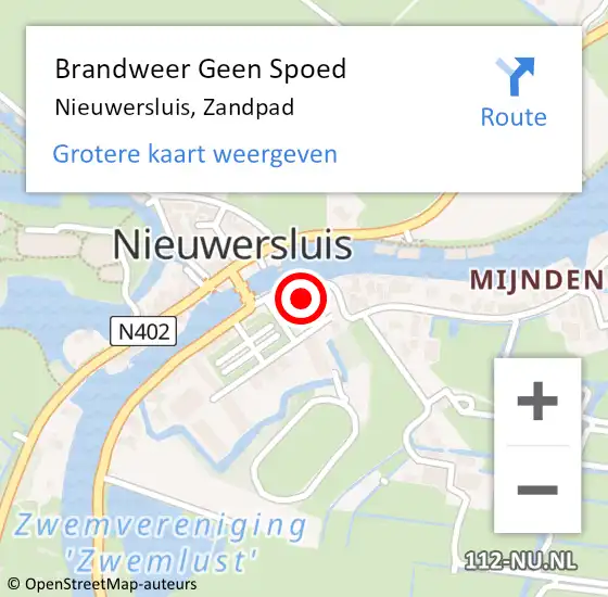 Locatie op kaart van de 112 melding: Brandweer Geen Spoed Naar Nieuwersluis, Zandpad op 22 juli 2024 13:47