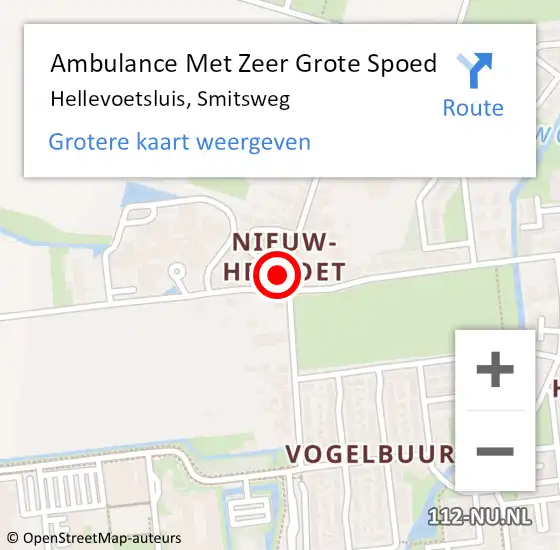 Locatie op kaart van de 112 melding: Ambulance Met Zeer Grote Spoed Naar Hellevoetsluis, Smitsweg op 22 juli 2024 14:39