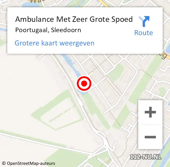 Locatie op kaart van de 112 melding: Ambulance Met Zeer Grote Spoed Naar Poortugaal, Sleedoorn op 22 juli 2024 15:16