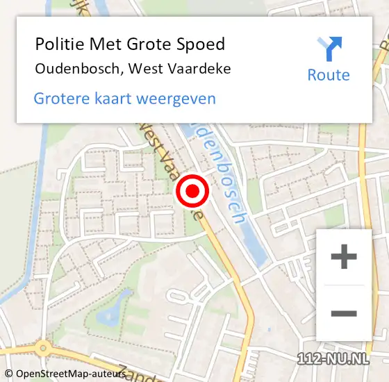 Locatie op kaart van de 112 melding: Politie Met Grote Spoed Naar Oudenbosch, West Vaardeke op 22 juli 2024 16:42