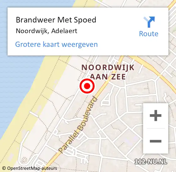 Locatie op kaart van de 112 melding: Brandweer Met Spoed Naar Noordwijk, Adelaert op 22 juli 2024 18:14