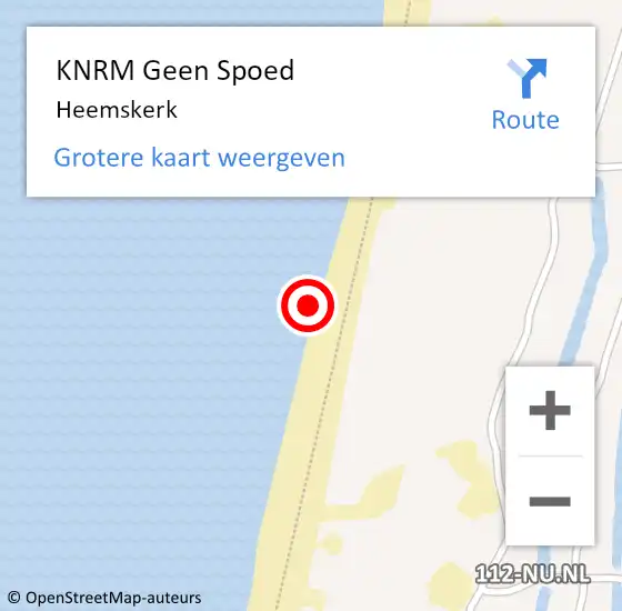 Locatie op kaart van de 112 melding: KNRM Geen Spoed Naar Heemskerk op 22 juli 2024 19:00