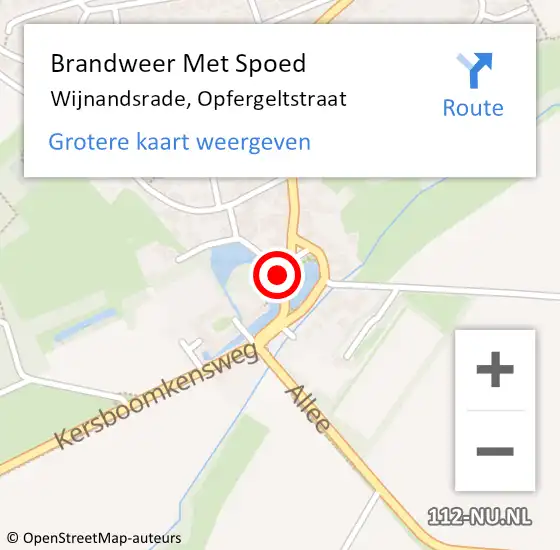 Locatie op kaart van de 112 melding: Brandweer Met Spoed Naar Wijnandsrade, Opfergeltstraat op 22 juli 2024 20:24