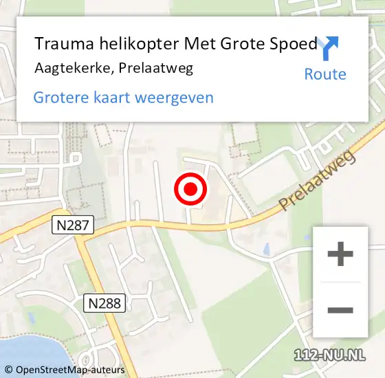 Locatie op kaart van de 112 melding: Trauma helikopter Met Grote Spoed Naar Aagtekerke, Prelaatweg op 22 juli 2024 21:44