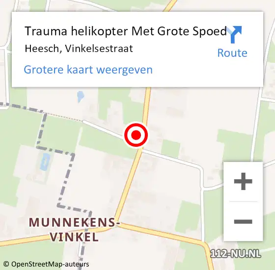Locatie op kaart van de 112 melding: Trauma helikopter Met Grote Spoed Naar Heesch, Vinkelsestraat op 22 juli 2024 22:11